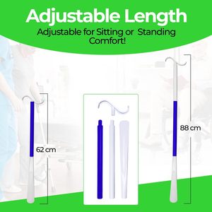 مقبض بلاستيكي طويل قابل للتعديل بوصة-مساعد مزيل جورب مريح لكبار السن ذوي الاحتياجات الخاصة مساعد خلع الملابس النهائي - Product Image 5