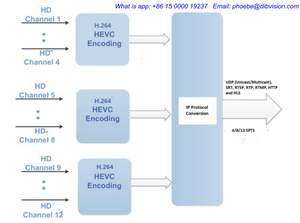 Codificador H.265 de 12 Canales, 1080p 60fps, Hardware <span class=keywords><strong>IPTV</strong></span>, Transmisor de Red 4K - Product Image 2