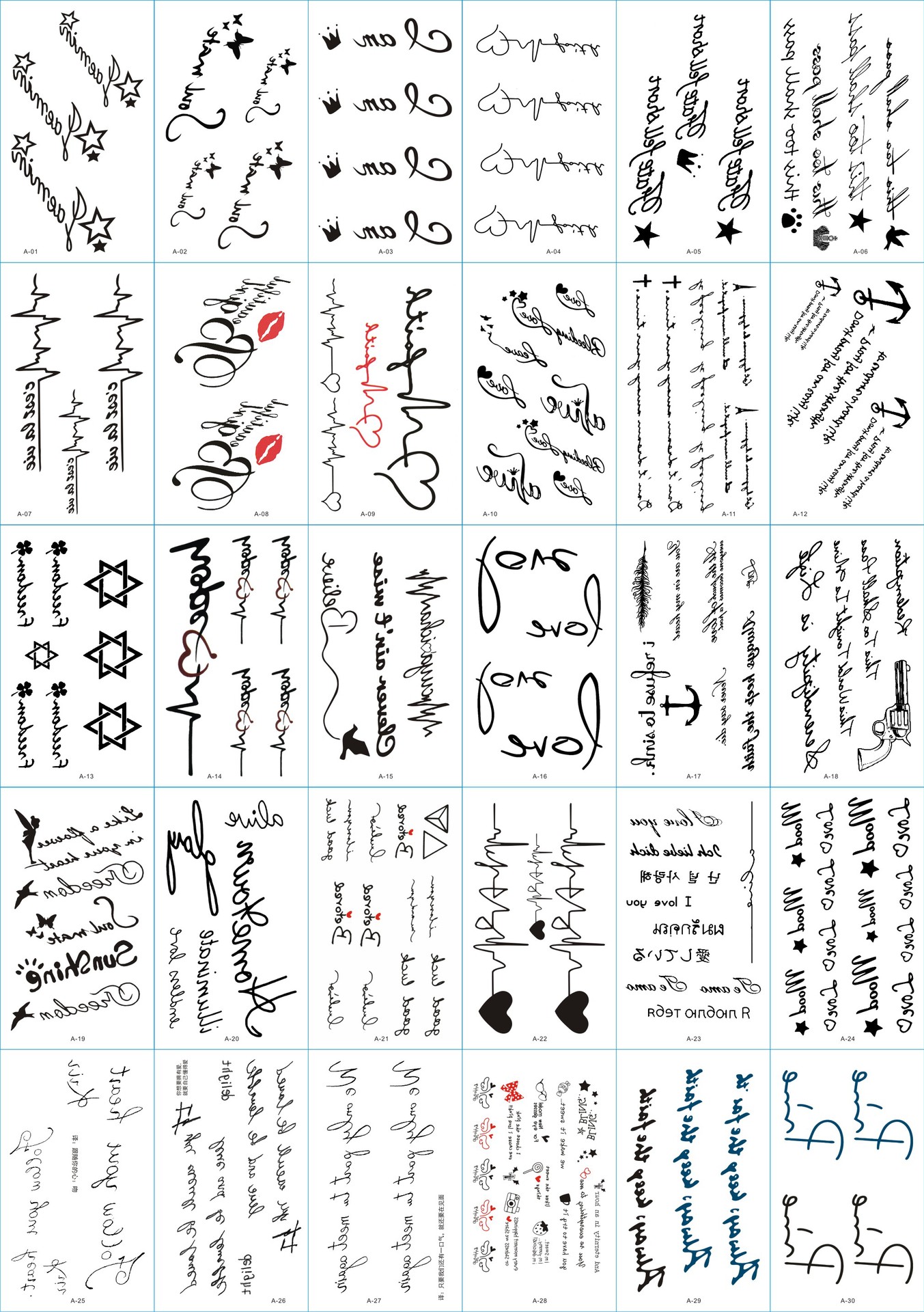 Una serie de 30 unidades/bolsa