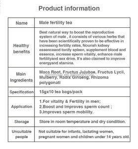 Té de hierbas mezclado de fertilidad masculina Orgánica de Salud diaria de China para hombres Bolsa de té a granel y envasado al vacío - Product Image 5