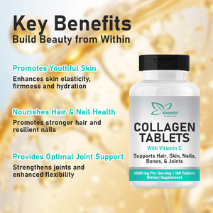 Comprimés de collagène à marque privée <span class=keywords><strong>3000</strong></span> <span class=keywords><strong>MG</strong></span> avec vitamine C pour renforcer les cheveux, hydrater la peau, favoriser la résilience des ongles, des os et des articulations - Product Image 2