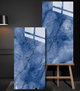 Piastrella Smaltata Effetto Marmo Blu Zaffiro 600x1200 Antigraffio per Pavimenti di Bagni e Soggiorni di Lusso - Product Image 1