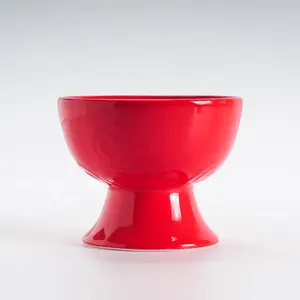 Fabrik direkten ganzen Preis der Keramik dekorative Schüssel hochwertige rote Obstschale Tisch dekorative Salats ch üssel zum Verkauf