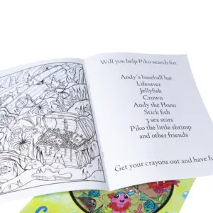 Service d'impression polychrome de livre d'images de livre d'enfants de coloriage en Chine