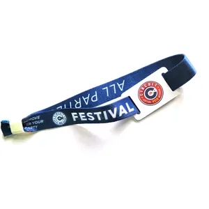 Tùy chỉnh tái chế thân thiện với lễ hội vải dệt dây đeo cổ tay RFID NFC dây đeo cổ tay cho lễ hội âm nhạc