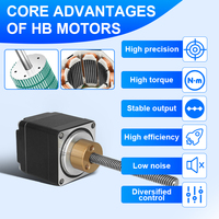 Moteur pas à pas RB 28 mm, actionneur linéaire haute précision Nema 11, vis mère TR5/TR6, course 300 mm, 12 V, 28 mm pour imprimante 3D