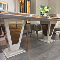 Ensemble de salle à manger de luxe complet 6 places, table et chaises 6 places, grand ensemble de meubles de salle à manger modernes en bois de luxe