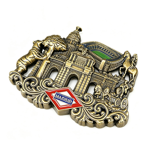 Imán de la Ciudad de <span class=keywords><strong>Madrid</strong></span> Personalizable de Alta Calidad, Recuerdo Turístico de España con Estadios y Lugares Emblemáticos - Product Image 2