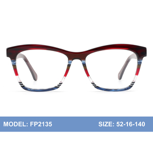OBM Rétro Rayé Motif Acétate Cadre Unisexe Rectangle Acétate Cadre Lunettes Premium Luxe-Grade Acétate Cadre Logo Personnalisé - Product Image 6