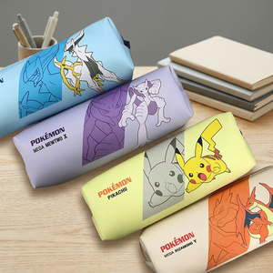 pokemon Plush Pencil Case Zipper Closure Random Design Korean Kids Stationery Soft Pen <b>Bag</b> Cartoon <b>School</b> Supplies Student - Product Image 2