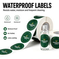 Étiquette autocollante en vinyle brillant, résistante aux UV, imperméable, écologique, en PP, imprimée offset, de qualité supérieure