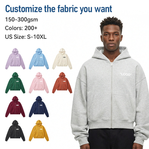 Felpe <span class=keywords><strong>con</strong></span> Cappuccio e Zip <span class=keywords><strong>con</strong></span> <span class=keywords><strong>Logo</strong></span> Personalizzato, Pullover Spesso Senza <span class=keywords><strong>Stampa</strong></span>, <span class=keywords><strong>Stampa</strong></span> a Rilievo, Pesante e Boxy di Alta Qualità <span class=keywords><strong>con</strong></span> Cerniere - Product Image 3