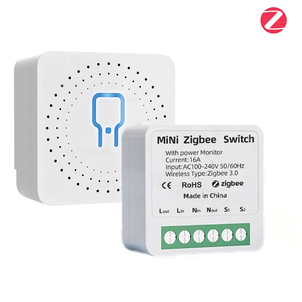 Zigbee controle remoto sem fio mini monitor de energia interruptor tuya google inteligente domótica diy luz módulo