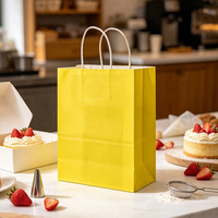 Sac en papier kraft brun naturel 100% recyclable avec poignée, sac de courses pour supermarché, fabricant de sacs d'emballage