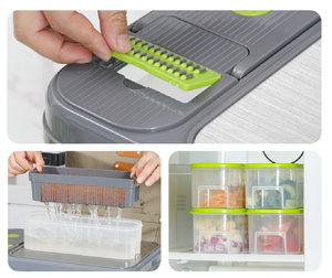 Nhà Máy Trực Tiếp 6 Trong 1 Slicer Bộ Chopper Slicer Tay Vắt Tay Nhà Bếp Sử Dụng Đa Chức Năng Tay Máy Xay Chopper Máy - Product Image 4