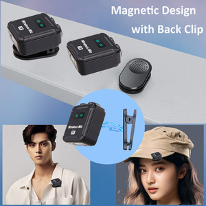 Wm567 Mini Ve Áo Không Dây Microphone Có Thể Sạc Lại Clip-On Lavalier <span class=keywords><strong>Mic</strong></span> Với Tiếng Ồn Hủy Bỏ Cho Điện Thoại <span class=keywords><strong>PC</strong></span> Pad Máy Ảnh - Product Image 5