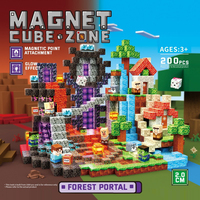 Blocs de construction magnétiques 3D DIY, cubes colorés, jouets magnétiques pour enfants, ensemble éducatif STEM pour cadeau d'anniversaire