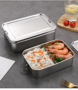 Boîte à lunch bento japonaise étanche en acier inoxydable pour adultes Récipient de nourriture Tiffin de style <span class=keywords><strong>thermos</strong></span> pour la préparation des <span class=keywords><strong>repas</strong></span> - Product Image 5