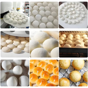 Máquina de corte y redondeo de masa semiautomática comercial Dumpling Pizza Bollo relleno al vapor Simit Bagel Scone Brioche - Product Image 3