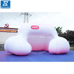 Tente publicitaire gonflable en forme de nuage rose pour l'extérieur - Product Image 4