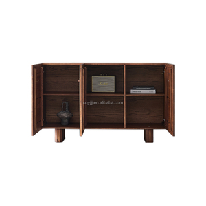 Luxury <b>Solid</b> Red Oak Bedroom Living Room Multi-functional Storage Cabinet <b>Wooden</b> <b>Bookcase</b> Minimalist Modern Design for Hotel Use - Product Image 4