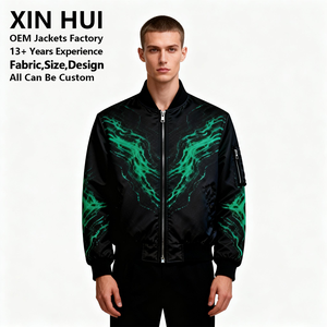 Veste d'hiver décontractée pour homme, qui brille dans le noir, avec col montant, épaisse et coupe-vent, pour un usage quotidien - Product Image 2