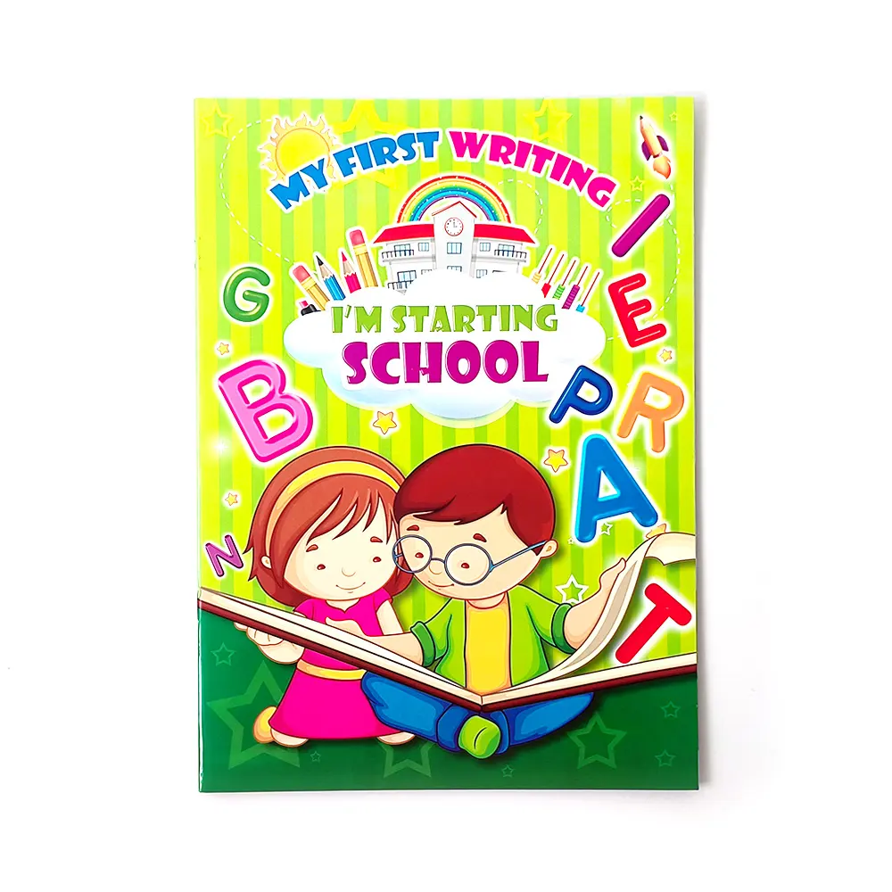 My first writing school 3 to 6 year kids learn to read and write english letters fun math ABC exercise book