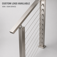 Kit de garde-corps en câble en acier inoxydable 304 316 pour balcon, escalier, toit, terrasse, projets résidentiels et commerciaux