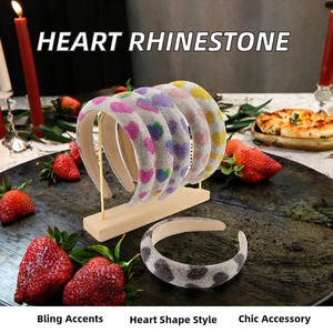 Bandeau en cristal en forme de cœur pour la Saint-Valentin, large bandeau pour cheveux, cadeau pour femmes, filles, dames, épouse ou petite amie - Product Image 2