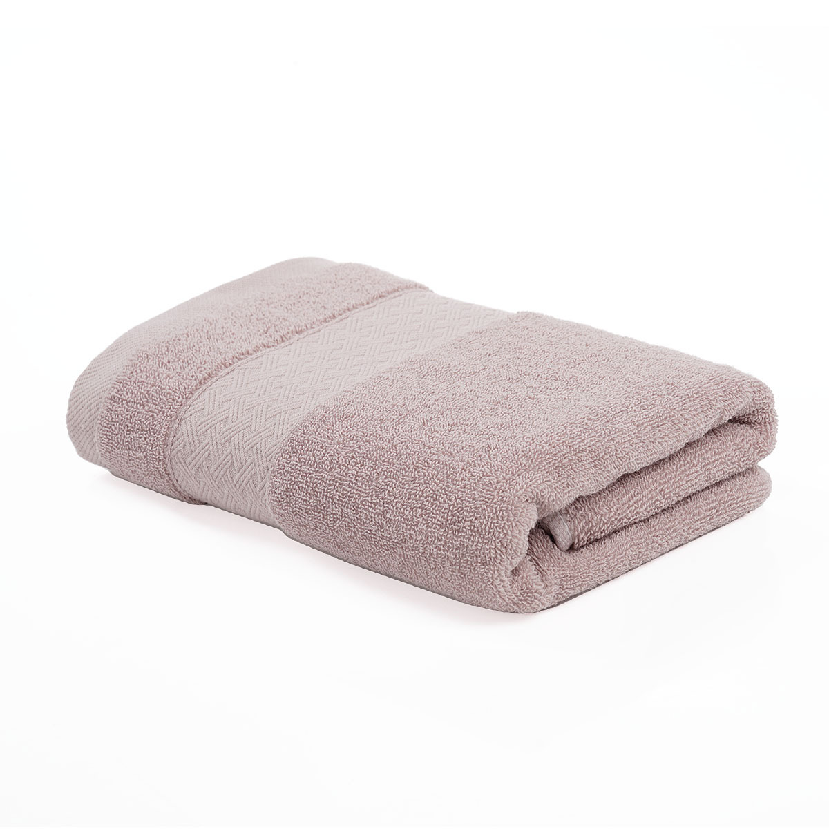 Woven-textured small bath towel [pink]