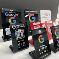 Plaque Google en acrylique NFC de haute qualité avec code QR dynamique