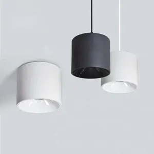 알루미늄 Led 스팟 라이트 주택 사각 실린더 모양 산업 Gu10 교수형 마운트 램프 sconce 전등