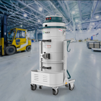 Aspirateur industriel 3 moteurs monophasé, conception à double bac supérieur et inférieur pour l'extraction des poussières en atelier