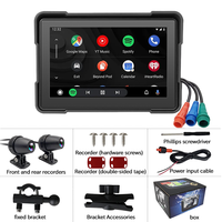 Lecteur multimédia sans fil pour moto, navigation, liaison téléphonique, écran tactile intelligent, écran portable de 5 pouces, lecteur MP5, étanche IP67