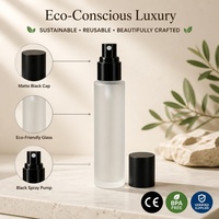 30ml 50ml Pompalı Şişe Sprey Doldurulabilir Buzlu Sis 4 oz Cam Vücut Sprey Şişesi Yüz İçin Lüks