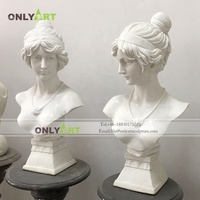 Sculpture de buste en marbre grec, Apollo et la déesse, Artemis Diana, buste en fonte