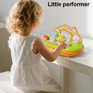 Niños pequeños <span class=keywords><strong>Montessori</strong></span> Piano Whack a Mole juego educativo temprano multifunción presionando Piano <span class=keywords><strong>caja</strong></span> Musical con <span class=keywords><strong>sonidos</strong></span> y luces <span class=keywords><strong>de</strong></span> gato - Product Image 3