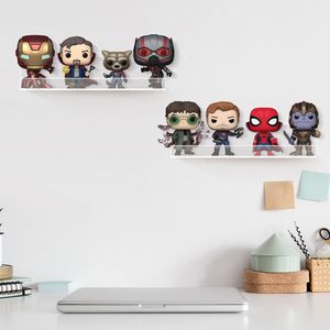 Estante de acrílico moderno sostenible para discos, montaje en pared, soporte de álbum de tamaño personalizado de melamina transparente de 12 pulgadas, estantes flotantes para - Product Image 5