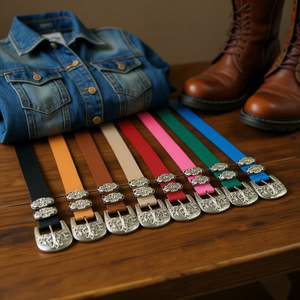 เข็มขัดหนังแกะสลักลายวินเทจ Zi Retro ขนาด 2.5 ซม. หัวเข็มขัดโลหะผสม สำหรับผู้หญิงและผู้ชาย เครื่องประดับแฟชั่น - Product Image 3