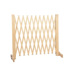 TIANYI Rubber Wood Indoor Pet Dog Playpens Wood Dog Fence Foldable Pet Gates