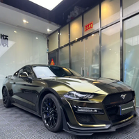 WRAPMASTER 1.52*17m PET Ghost Midnight Gold Color Shift PVC Film de protection de carrosserie complet pour voiture, autocollants pour voiture