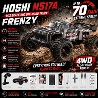 Voiture RC électrique 4x4 sans balais HOSHI N517A Frenzy à l'échelle 1/12, best-seller, vitesse maximale de 70 km/h, camion télécommandé 4 canaux