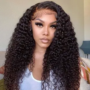 Clj Luxury Perruque Knotless Braided Jewish Hd Lace Front Human Italian Curly 13X6 Wig For Natural Hair