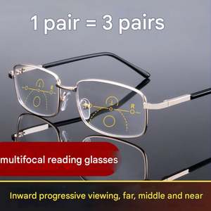 Gafas de Lectura Progresivas Multifocales con Marco Metálico y Protección Anti Luz Azul para Hombre y Mujer, Moda 2025 - Product Image 2