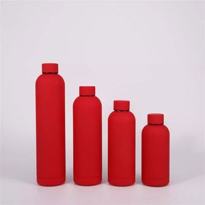 Custom Logo Rubber Coating Vacuum <b>Thermos</b> <b>Bottle</b> American Style Small Mouth Sports Water <b>Bottle</b> With Strap - Product Image 2