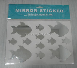 Stiker dekorasi ikan, definisi tinggi merekat sendiri bentuk ikan cermin akrilik dekorasi rumah dapat dilepas untuk anak-anak DIY Desain Seni Dekorasi - Product Image 6