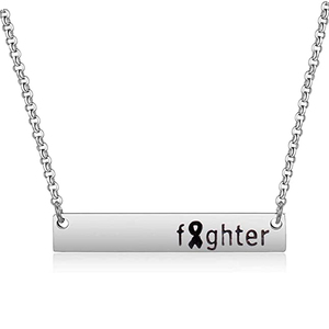 Collier inspirant de sensibilisation au cancer du sein en acier inoxydable guerrier chaîne de combattant cadeau classique pour <span class=keywords><strong>les</strong></span> survivants du cancer - Product Image 3
