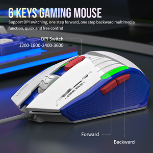 Raiku K98Pro 98-Key Wired <b>RGB</b> Gaming <b>Keyboard</b> Mouse Combo Gasket Mechanical Custom Color-Blocked Design - Product Image 3