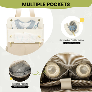 LOVEVOOK Mochila de Maternidade e para Fraldas de Bebê Multifuncional Portátil de Alta Qualidade, Expansível, com USB - Product Image 4