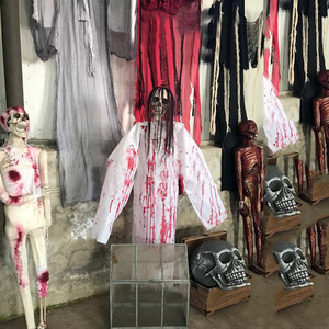 2022 New Skeleton Style Voice-activated Lighting Props Hanging Ghost Blood Scary Skeleton Item - Product Image 2